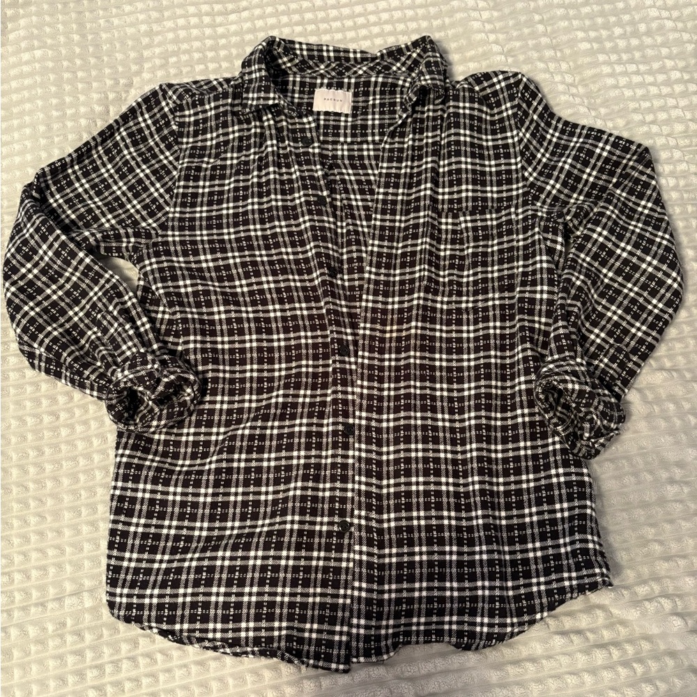 PacSun Monochrome Plaid Shirt